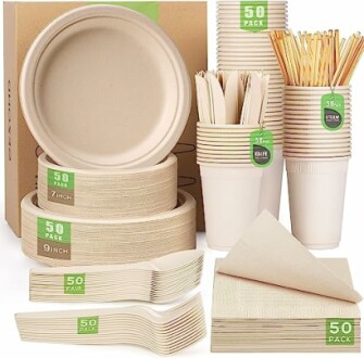 Gezond Eco-friendly Disposable Plates Set