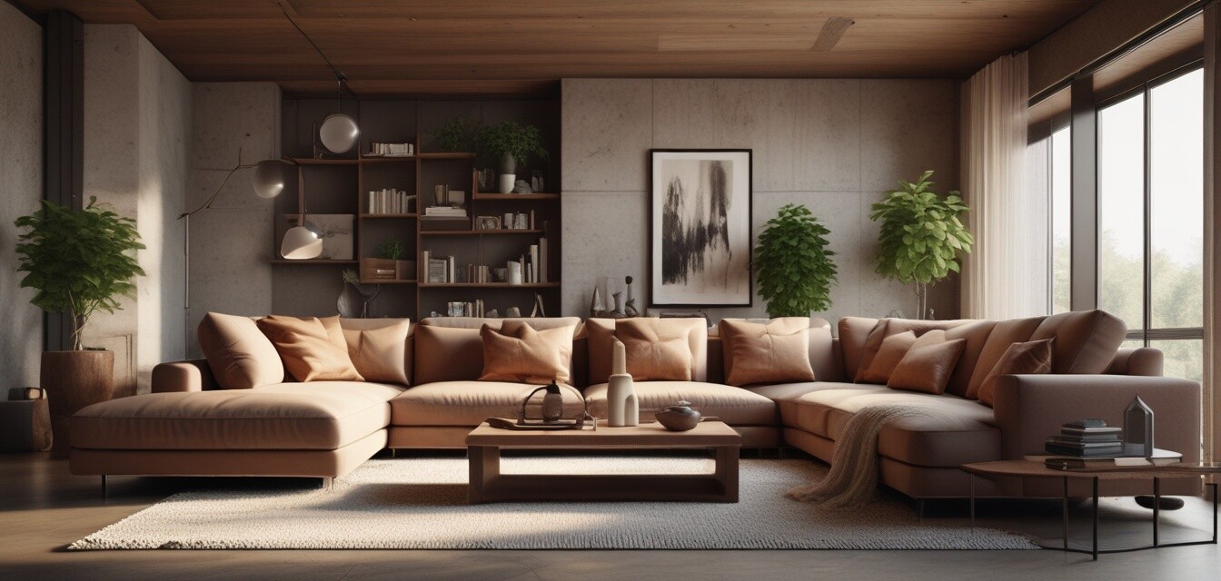 Contemporary eco-friendly furniture in a living room