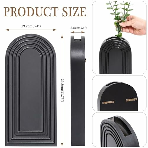 2 Pack Wooden Wall Vase Set