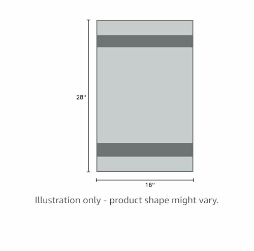 Illustration showing product dimensions with 28 inches height and 16 inches width.
