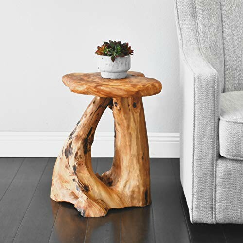 WELLAND Cedar Root Wood Log Side Table