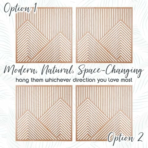 SnugLife Wood Mountain Wall Art